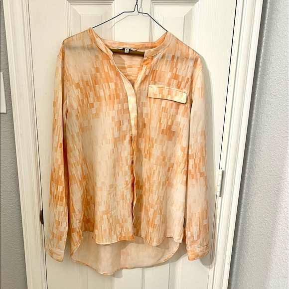 Calvin Klein Jeans Tops - Calvin Klein Jeans Long Sleeve Coral Blouse